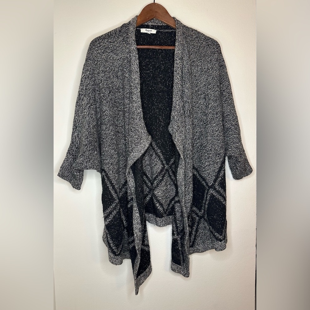Madewell Gray and Black Shrug